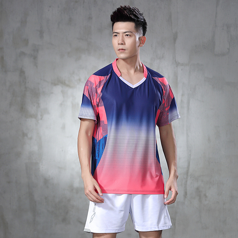 Picture of Badminton sportswear suit new quick-drying breathable round neck tennis table tennis uniform training team uniform custom printing