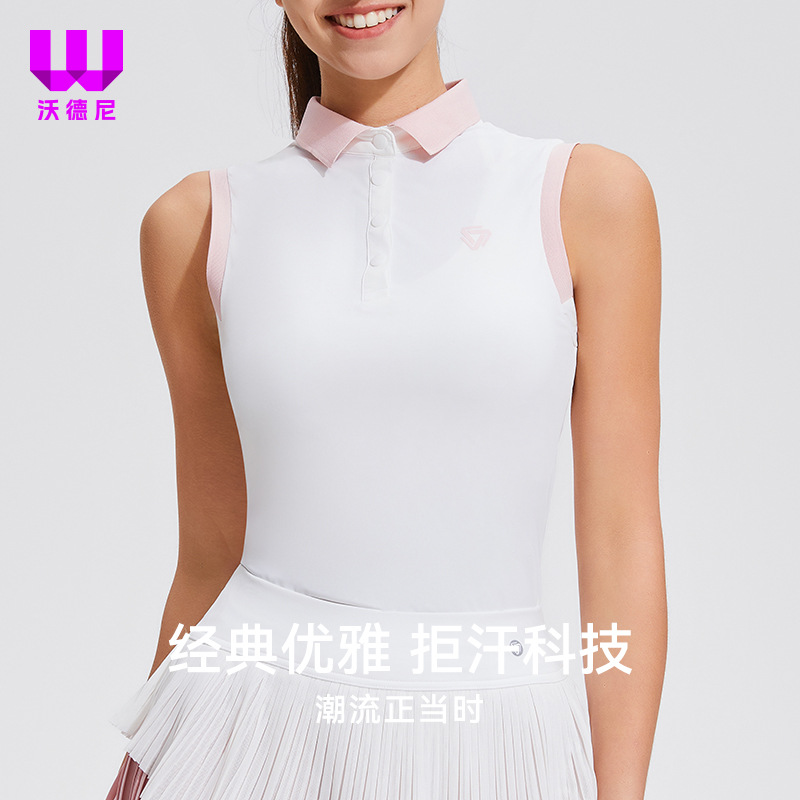 Summer Sports Sleeveless T-shirt Tennis Fitness Vest Lel Polo Shirt Outdoor Breathable Quick-drying Golf Top