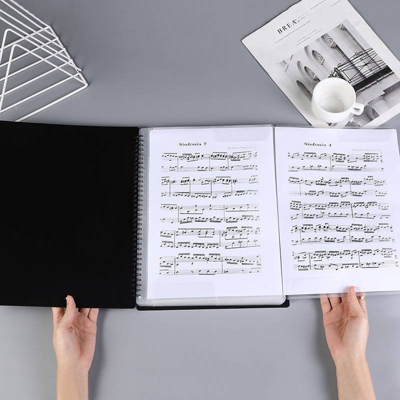Picture of A4 File Clip Student Music Essential Storage Book Transparent Insert Piano Score Modifiable Piano Folder