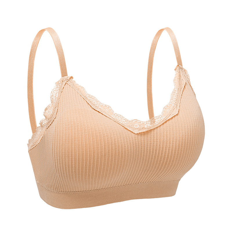 Picture of Wish Plus-Size Women's Bra with Padded Push-Up Design, Lace Trim, Vertical Stripes, Beautiful Back, Strapless, Breathable, and Comfortable