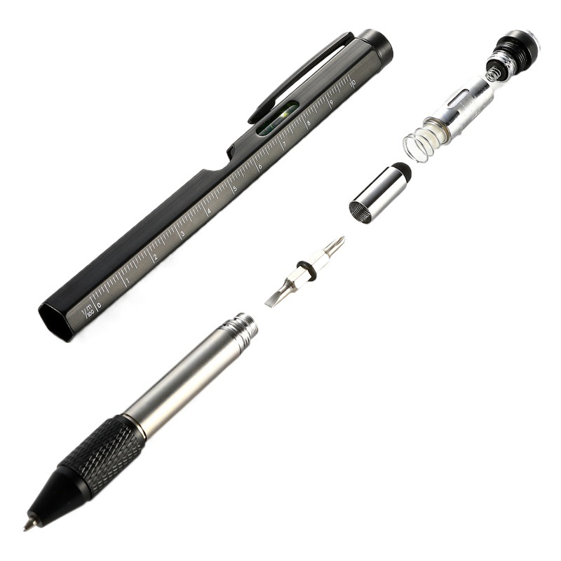 Creative Multifunctional Pen 9In1Led Light Bottle Opener Holder Stylus Metal Ballpoint Pen Christmas Gift Wholesale