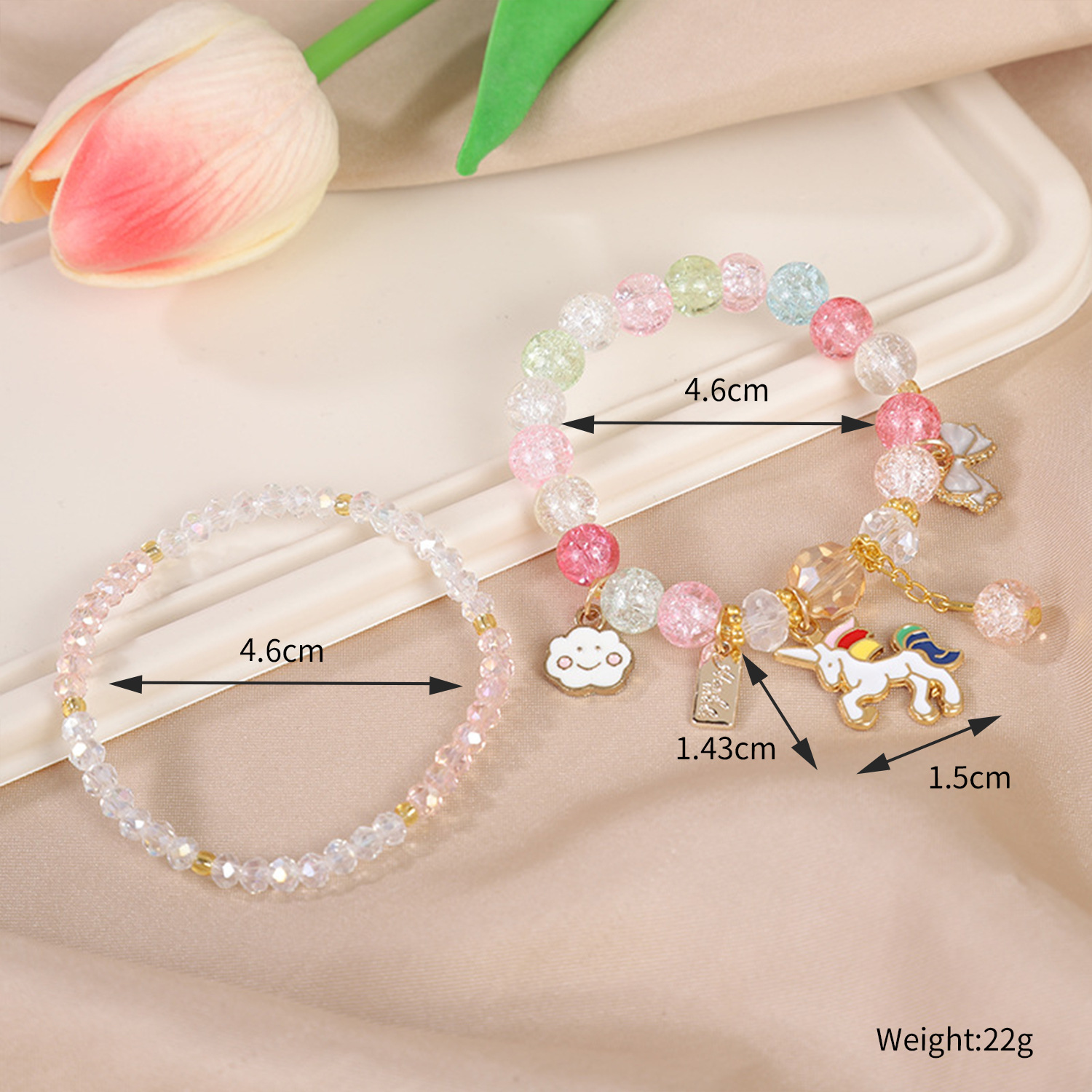 Picture of Children's Bracelet Bracelet Bracelet Beaded Crystal Women's Cute Students Girls' Bracelet Children's Gift
