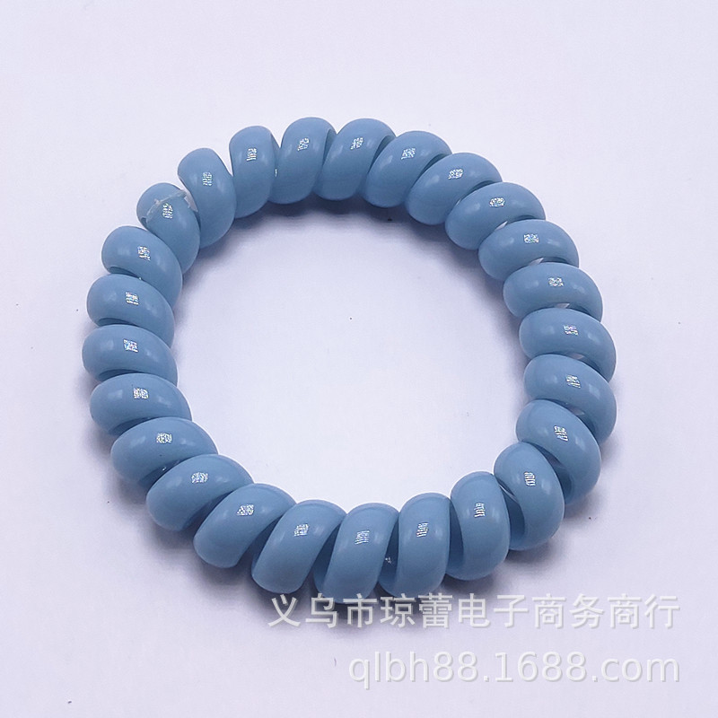Picture of Candy Color Bold Bracelet Telephone Line Hair Ring Extra Large Rubber Band South Korea Headwear Hair Accessories Headband Spring Ring