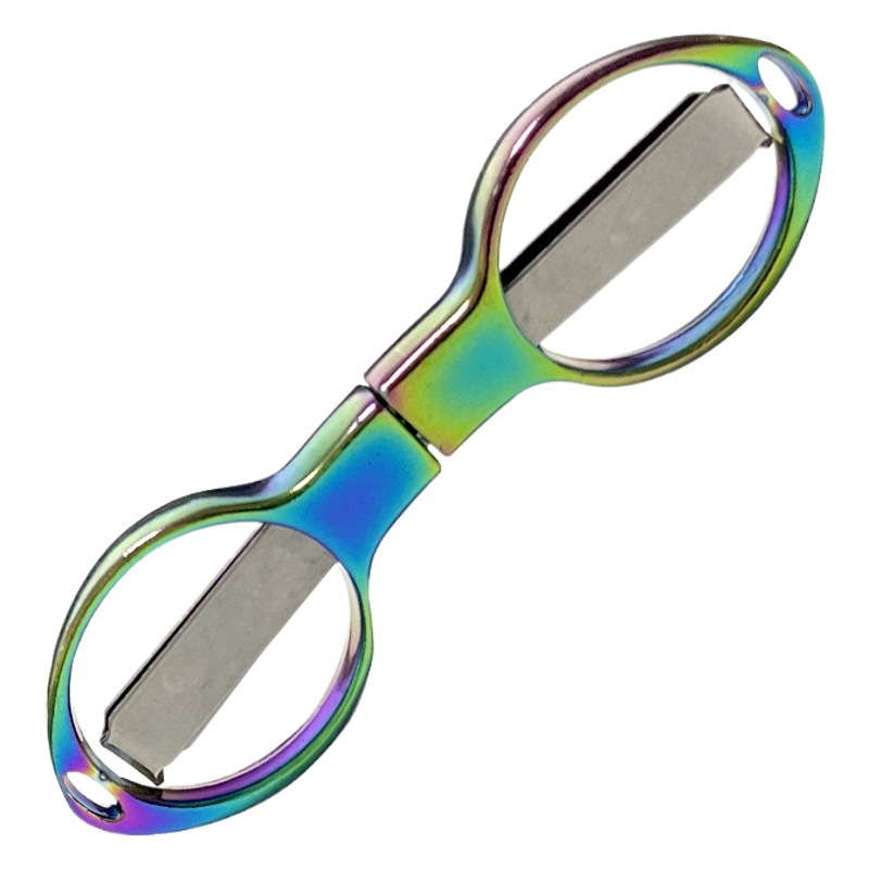 Picture of Stainless steel folding scissors plastic handle/alloy stretch shear travel portable fishing Special 8/eight character scissors wholesale