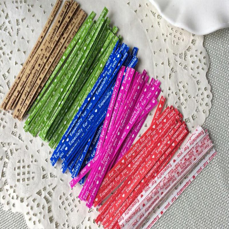 Hot sale baking packaging kraft paper tie silk bread packaging bag tie rope lollipop closure color tie wholesale