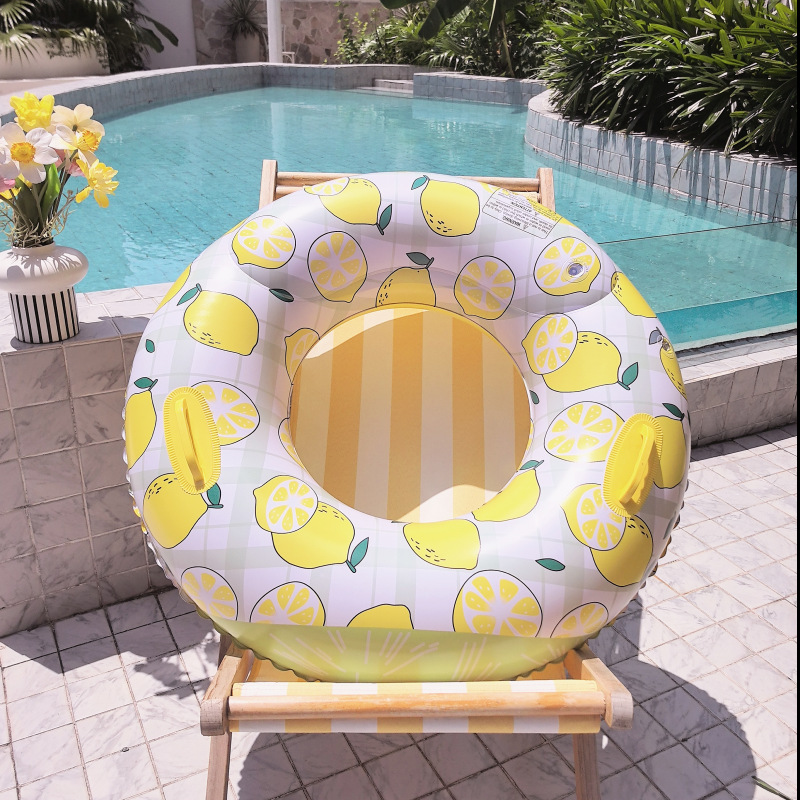Picture of Thickened double airbag swimming ring factory wholesale 50-90 swimming ring thickened children's inflatable fluorescent solid color swimming ring