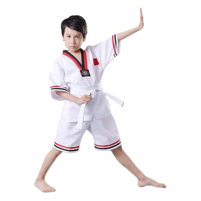 Picture of Taekwondo clothing cotton long sleeve short sleeve children men and women adult road clothing training clothing martial arts clothing manufacturers wholesale