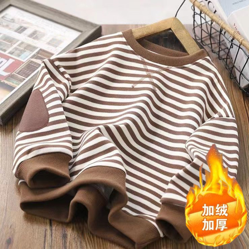 Picture of Children's Clothing Spring & Fall Clothing Boys and Girls Sweatshirts 2024 New Kidsren's Bottoming Shirts Korean Style Baby Tops Fleece-Lined Style