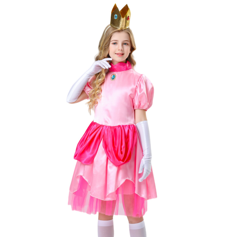 2024 New Anime Cosplay Pink Barbie Kids Princess Costume Party COS Play Costume
