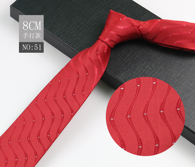 Picture of Men's Tie Business Shirt Stripesd Security Professional Formal Wear Wholesale Plus Logo Manufacturer 8cm Hand-Made
