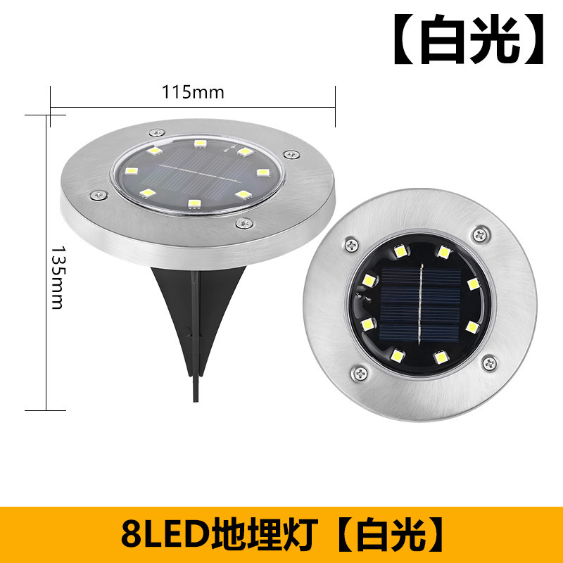 Picture of New Solar Underground Lamp Lawn Lamp Solar Floor Lamp Waterproof Outdoor Villa Landscape Home Garden Plug-In