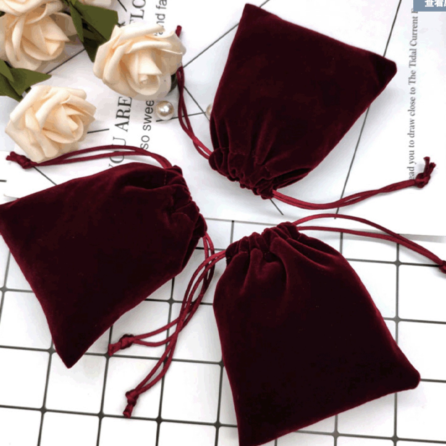 【】Source Manufacturer Velvet Bag Mobile Phone Power Storage Bag Drawstring Jewelry Storage Bag Customization