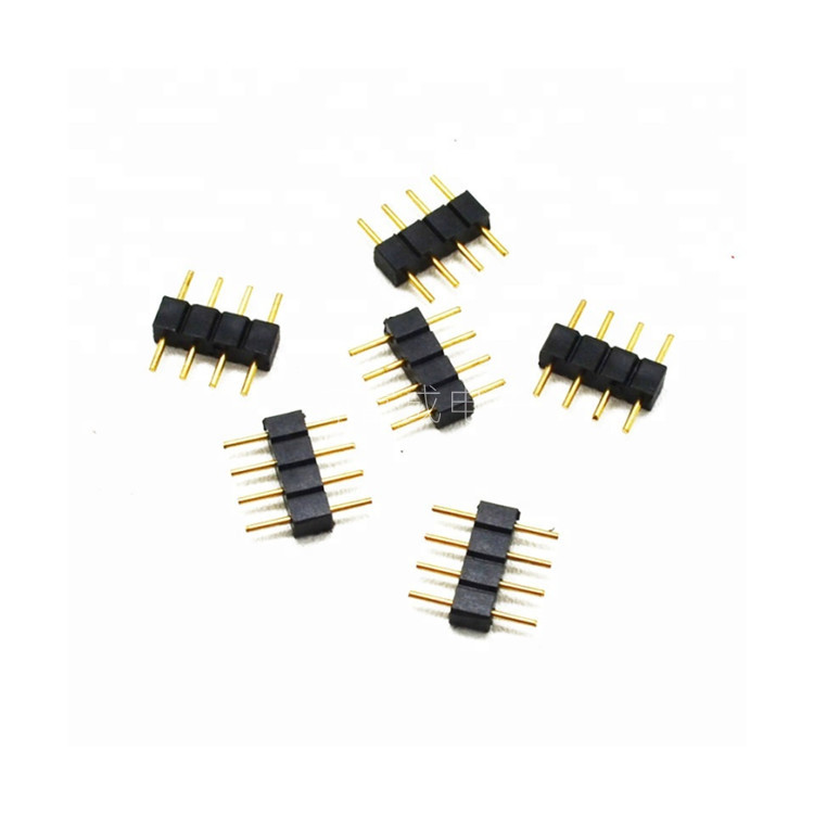 Picture of RGB4p pin RGB4p pin 5p round hole pin row female LED lamp strip 4p solder-free connector