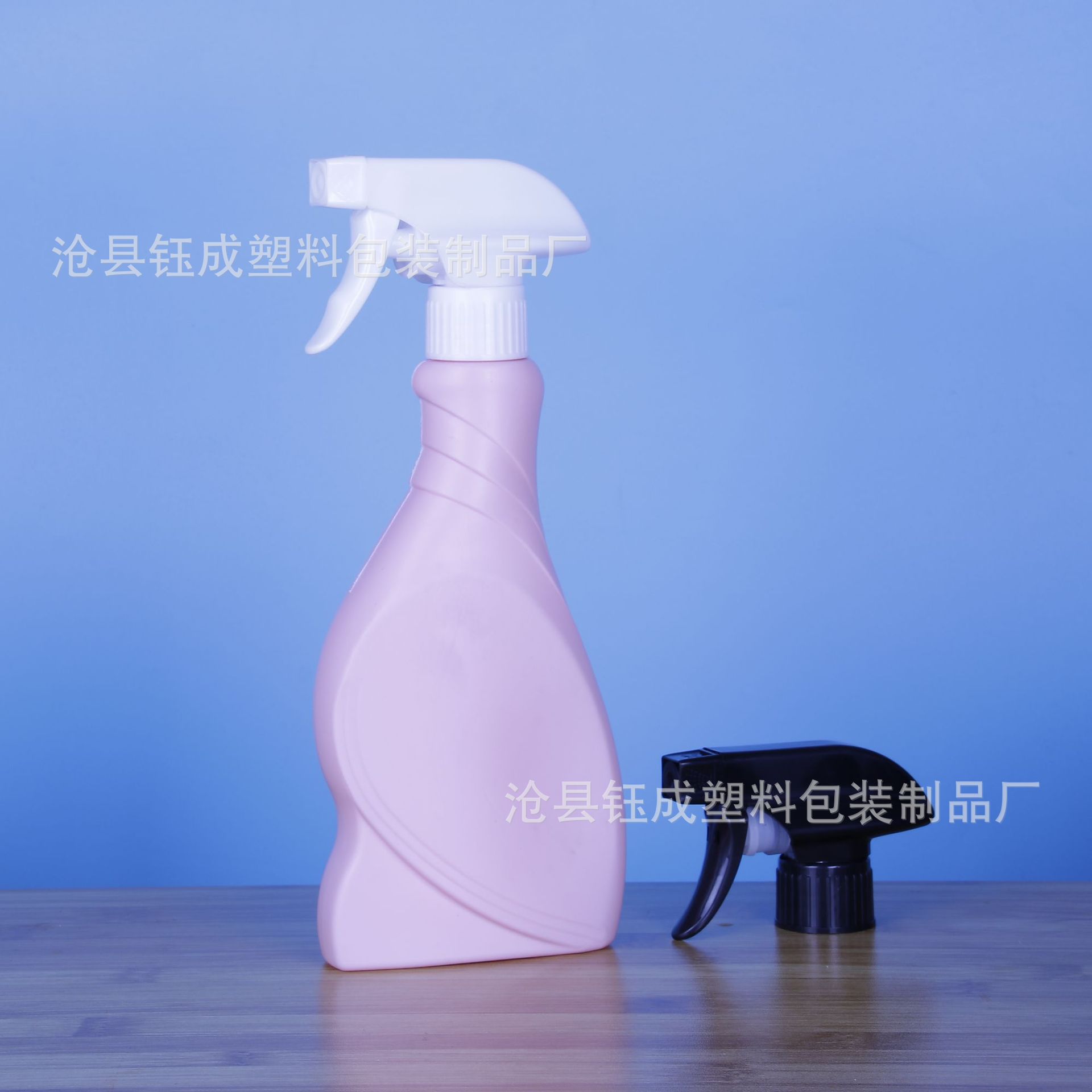 In stock 350ml spray bottle HDPE hand button disinfectant cleaning agent oil cleaning plastic bottle