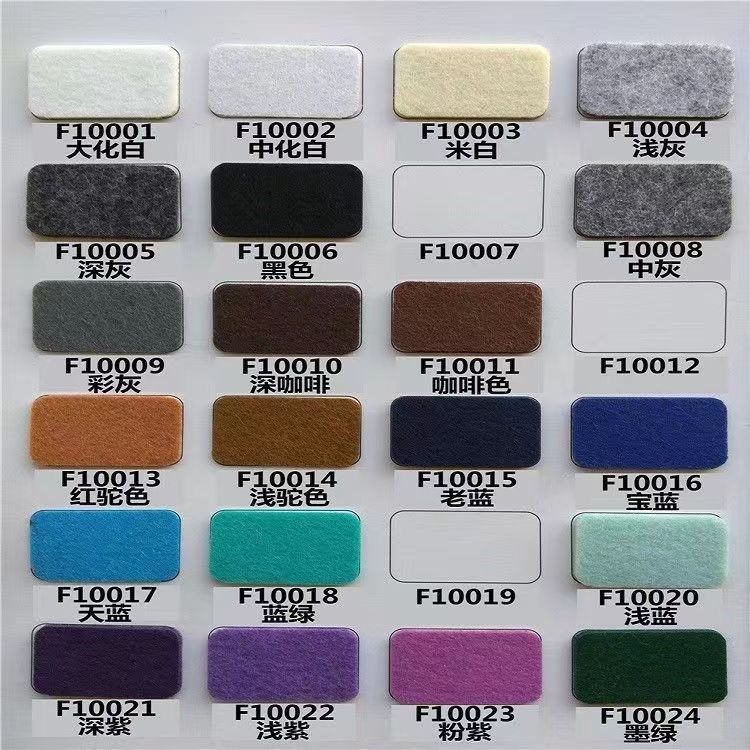 Picture of Color felt cloth 1mm-5mm thick can be cut chemical fiber needle felt self-adhesive back glue felt non-woven fabric wholesale