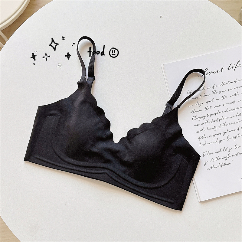 Picture of Slimming 5.00kg Big Chest Small Chest Underwear Women's Thin Summer Soft Support Anti-sagging Non-marking Rabbit Ear Bra