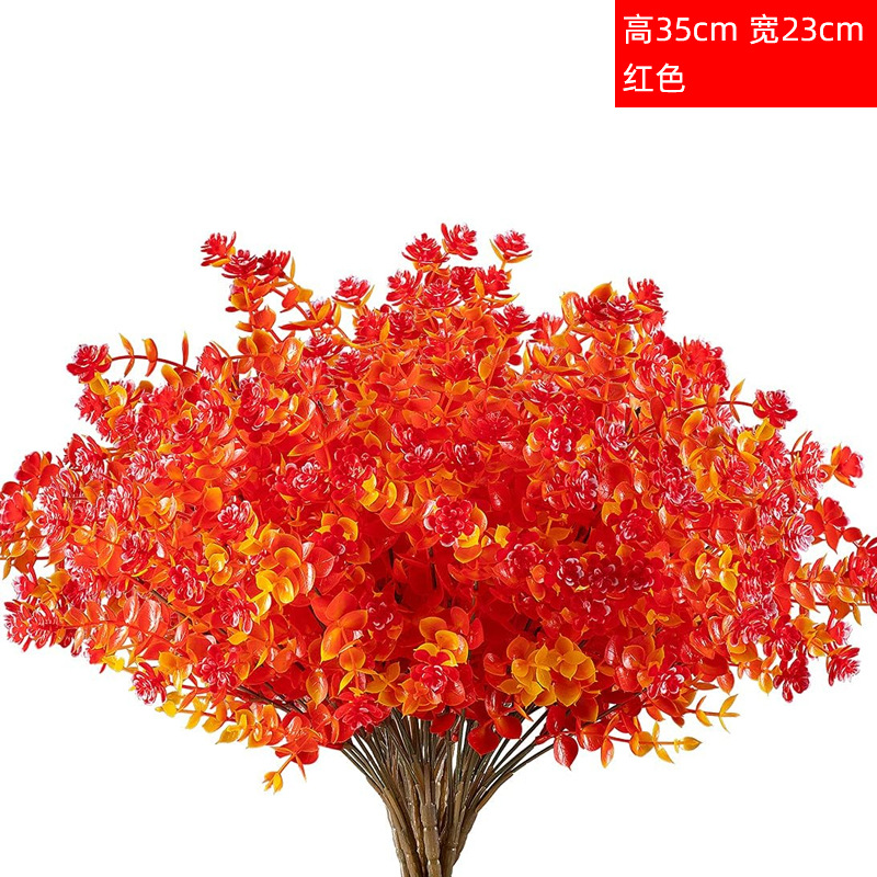 Picture of Amazon cross-border autumn simulation plant artificial artificial flower eucalyptus plastic flower autumn violet home decoration