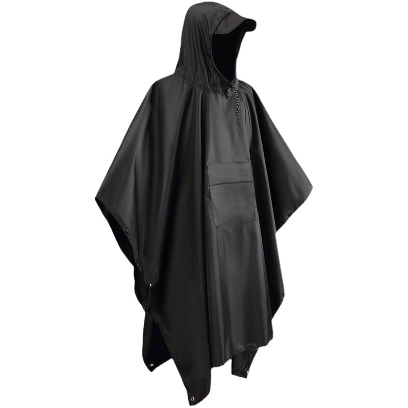 Sky curtain three-in-one foreign trade Pu coated raincoat cloak hiking mountaineering outdoor multi-functional adult poncho wholesale