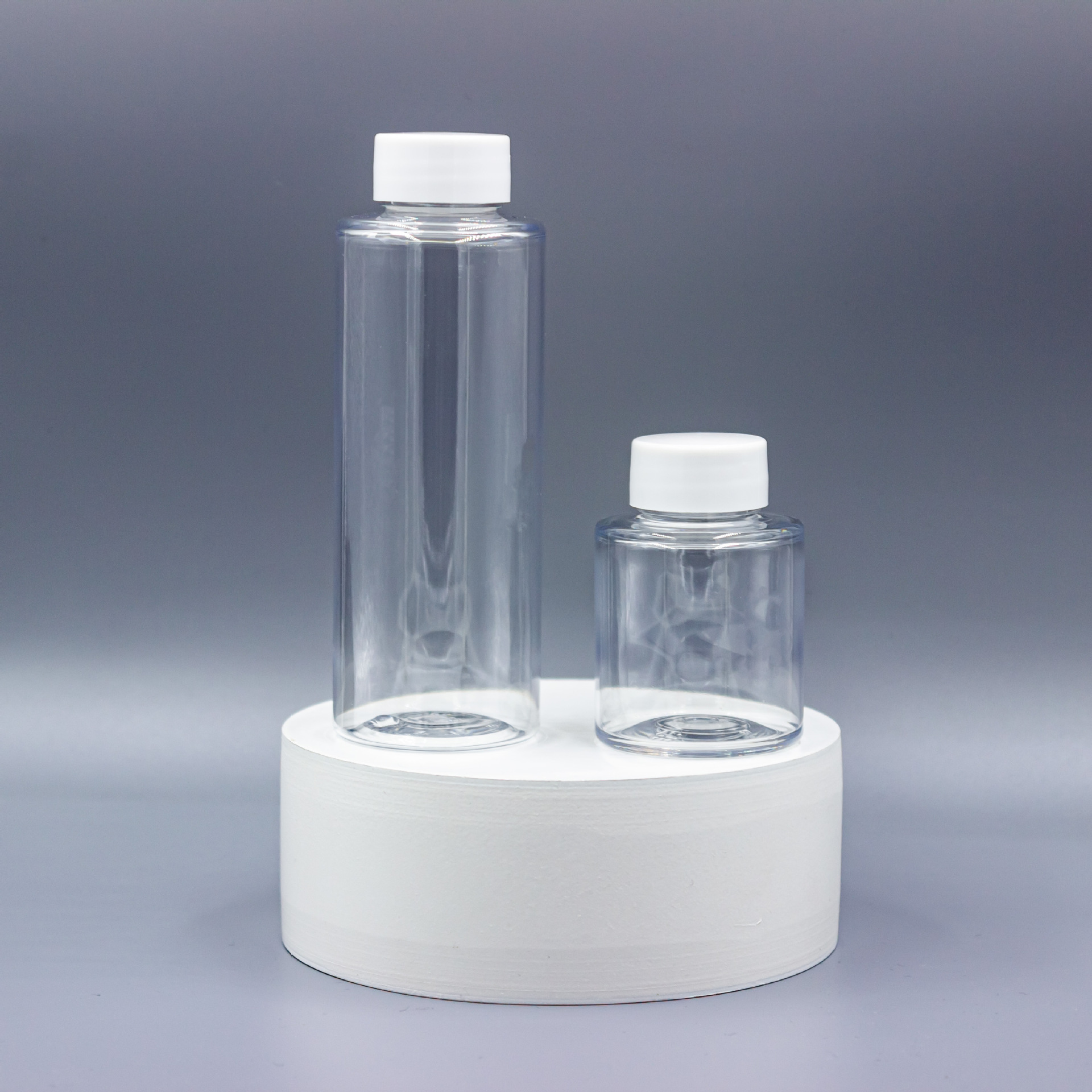 40/100ml24 Tooth Flat Shoulder Plastic Bottle Transparent Pet Bottle Screw Cap Bottle Toner Sub-Bottling