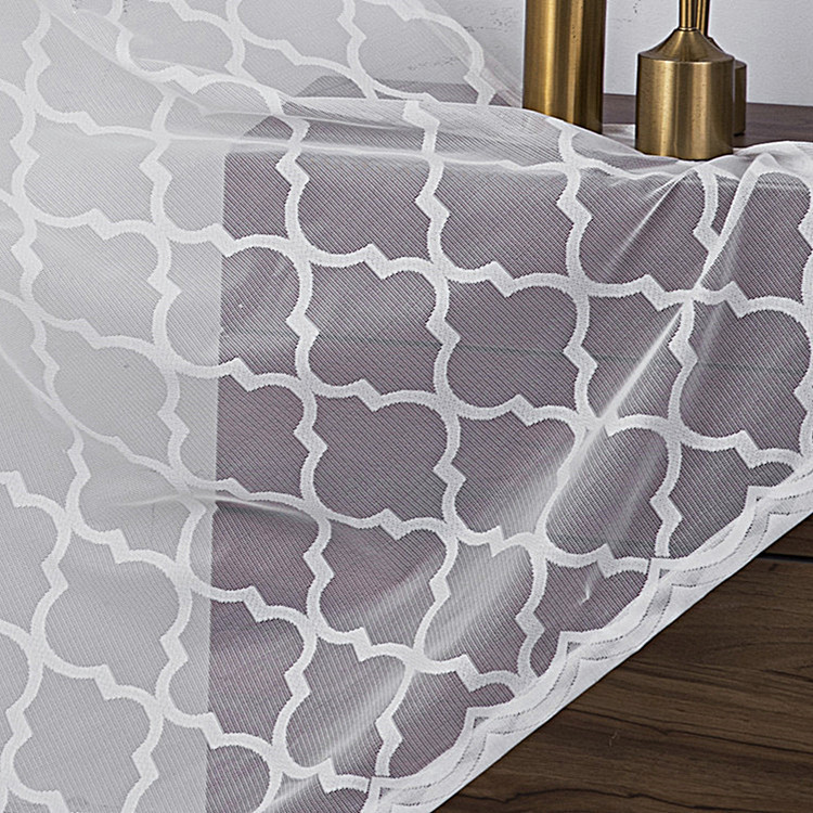 Foreign trade original single export quality white lace window curtain fabric tablecloth door curtain bed curtain cross-border supply