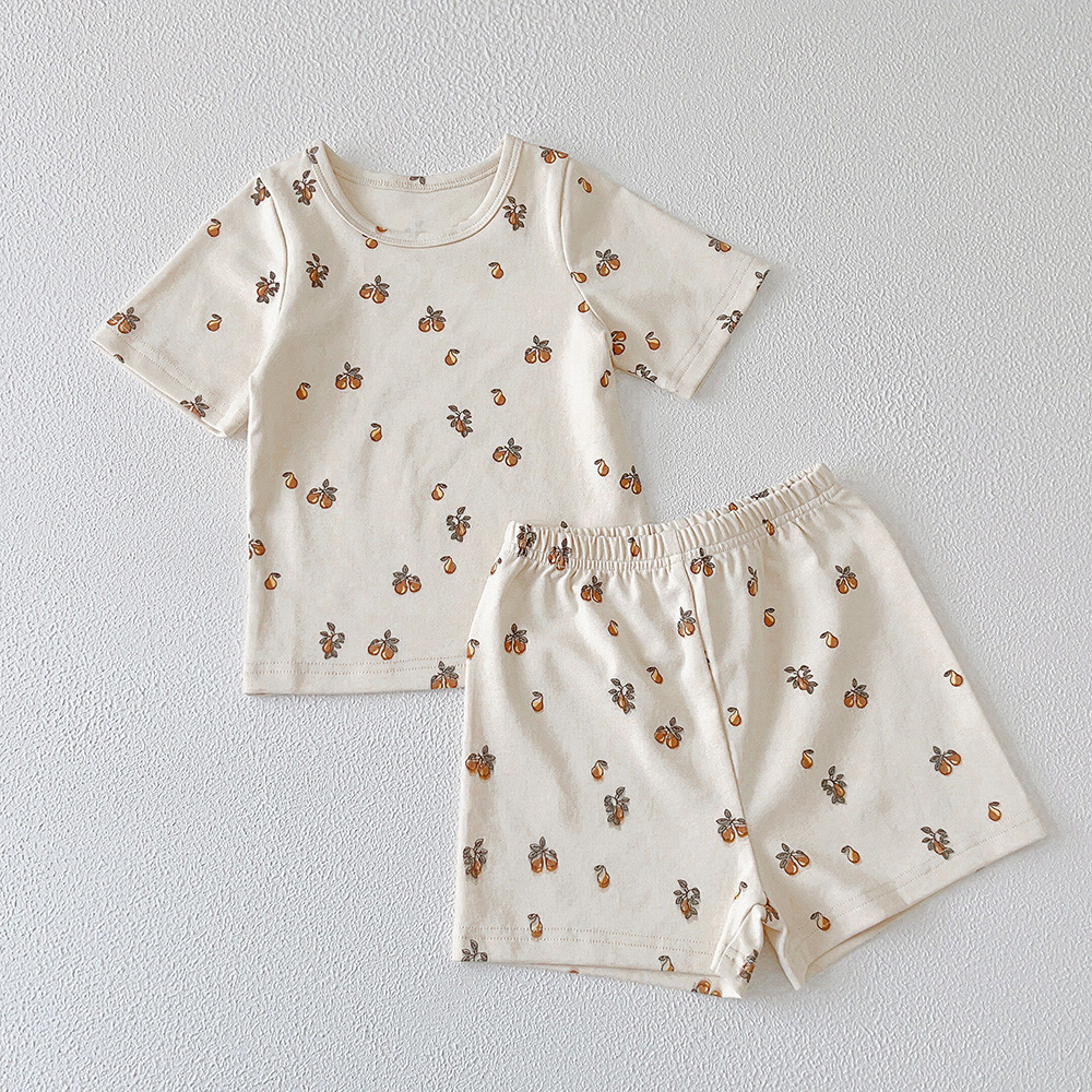 Picture of Xg Summer Cross-Border Popular Kidsren's Home Clothes Kidsren's Pajamas Set Pure Cotton Short-Sleeved Suit for Small and Medium-Sized Kidsren