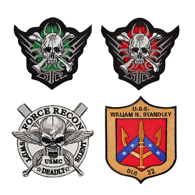 USMC U.S. Marine Corps Military Armband Death Terminator Embroidered Velcro Badge Large Armband in stock