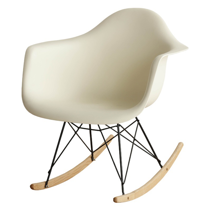 Modern Simple Armrest Eames Plastic Chair Ins Creative Designer Chair Living Room Backrest Balcony Leisure Rocking Chair