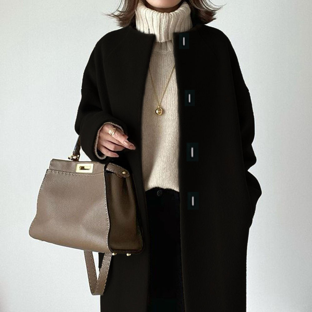 Japanese style hot selling women's fashionable coat plain simple long coat spring straight temperament light mature coat for women