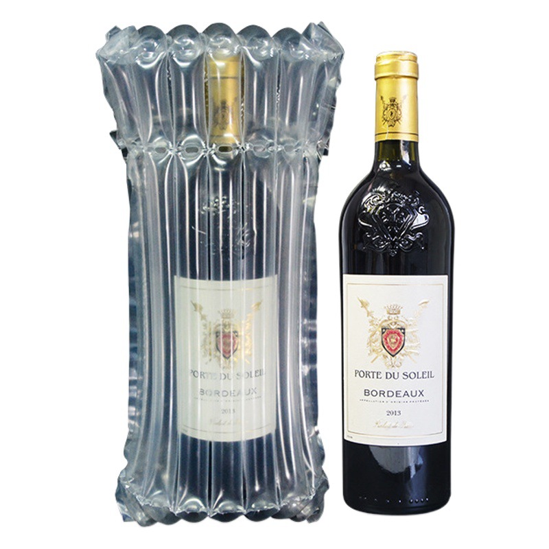 750ml Red Wine Air Column Bag, Extra Thick Shockproof Bubble Column Bag, Anti-Drop Inflatable Bag, Special for Express Delivery