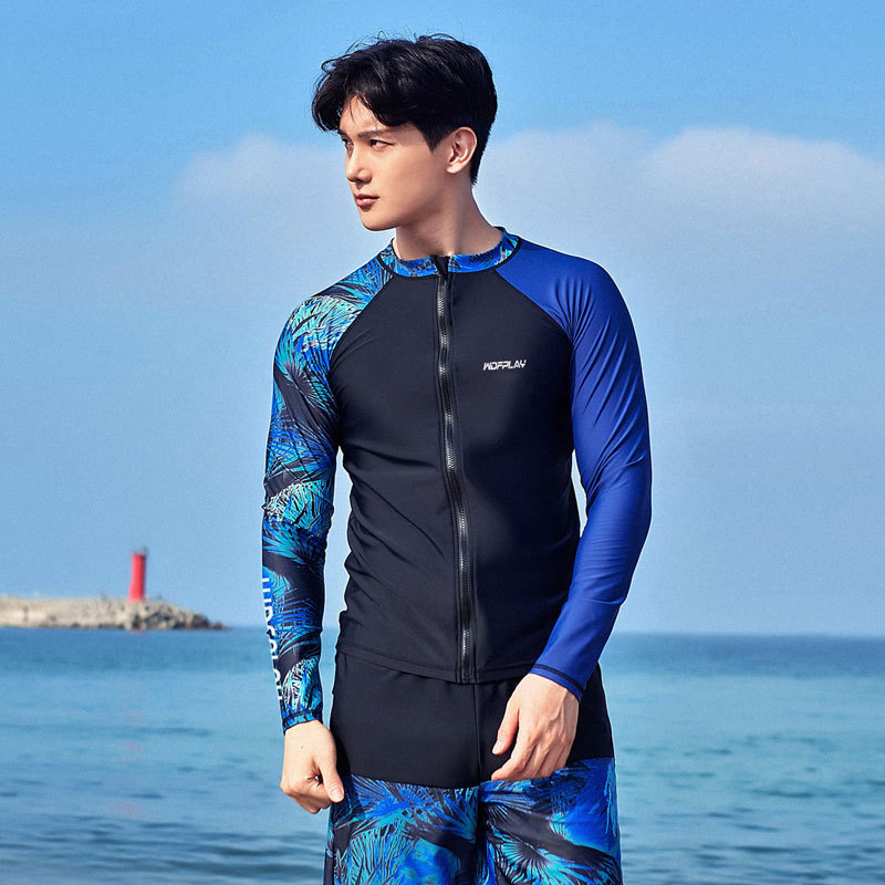 Diving suit men's surfing suit two-piece quick-drying sunscreen jellyfish suit long-sleeved trousers slimming swimsuit couple suit