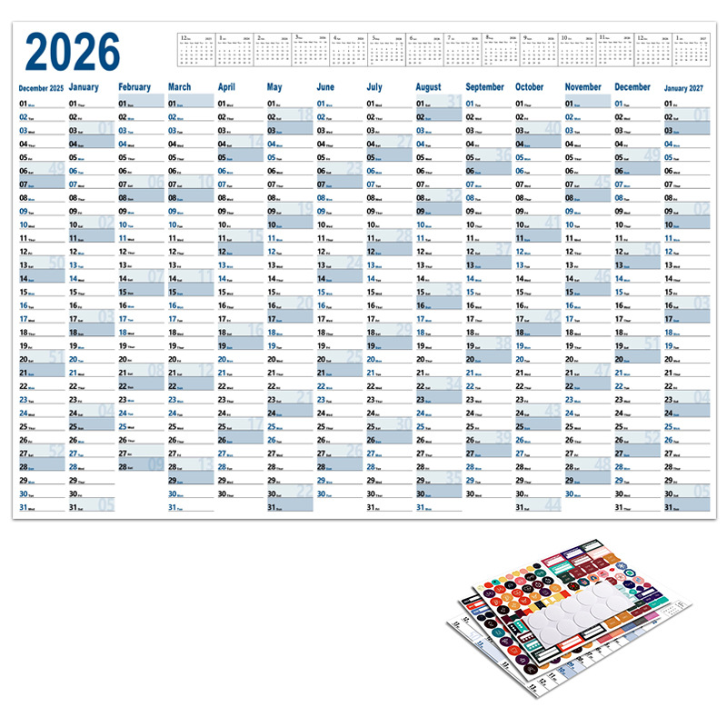 Picture of 2026 Full Year English Edition Desk Calendar Korean Version Desktop Wall Calendar Creative Simple Planner Amazon