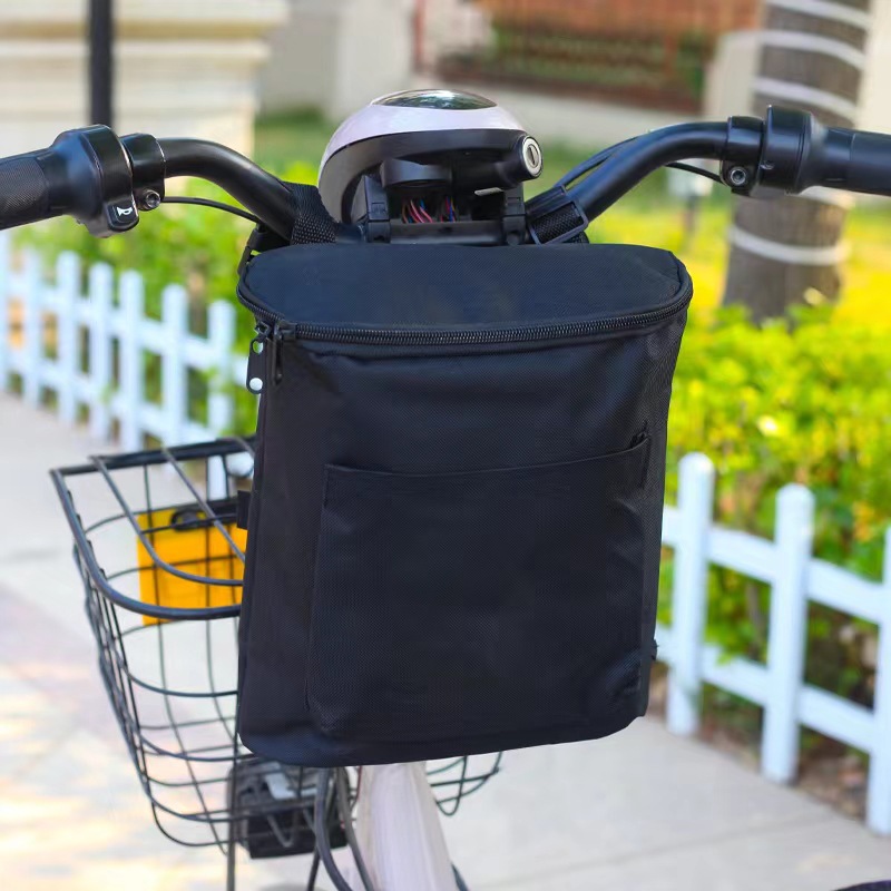 Large Waterproof Front Storage Bag for Electric Scooter Helmet, Raincoat Cover Bag