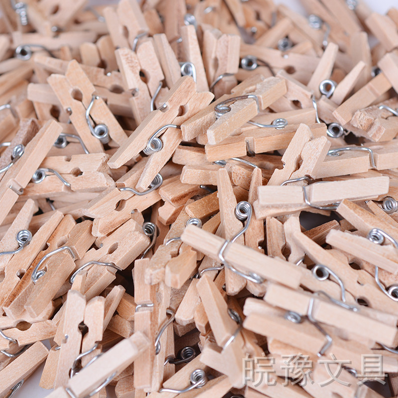 Factory wholesale 2.5cm wood clip wooden decorative photo clip color wood clip mini log clip