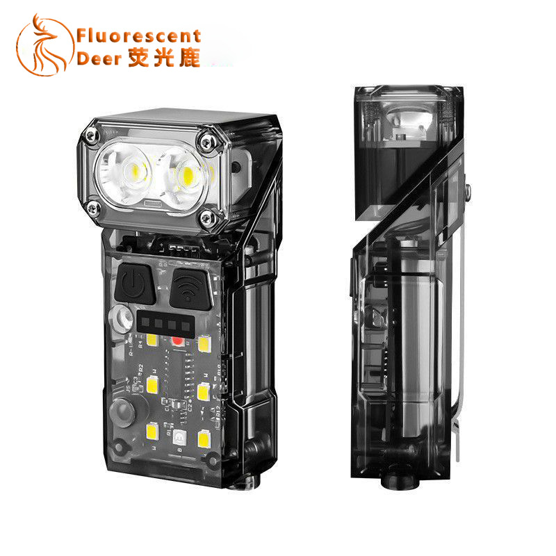 Cross-border new head rotatable work light mini keychain light maintenance light household emergency night light flashlight