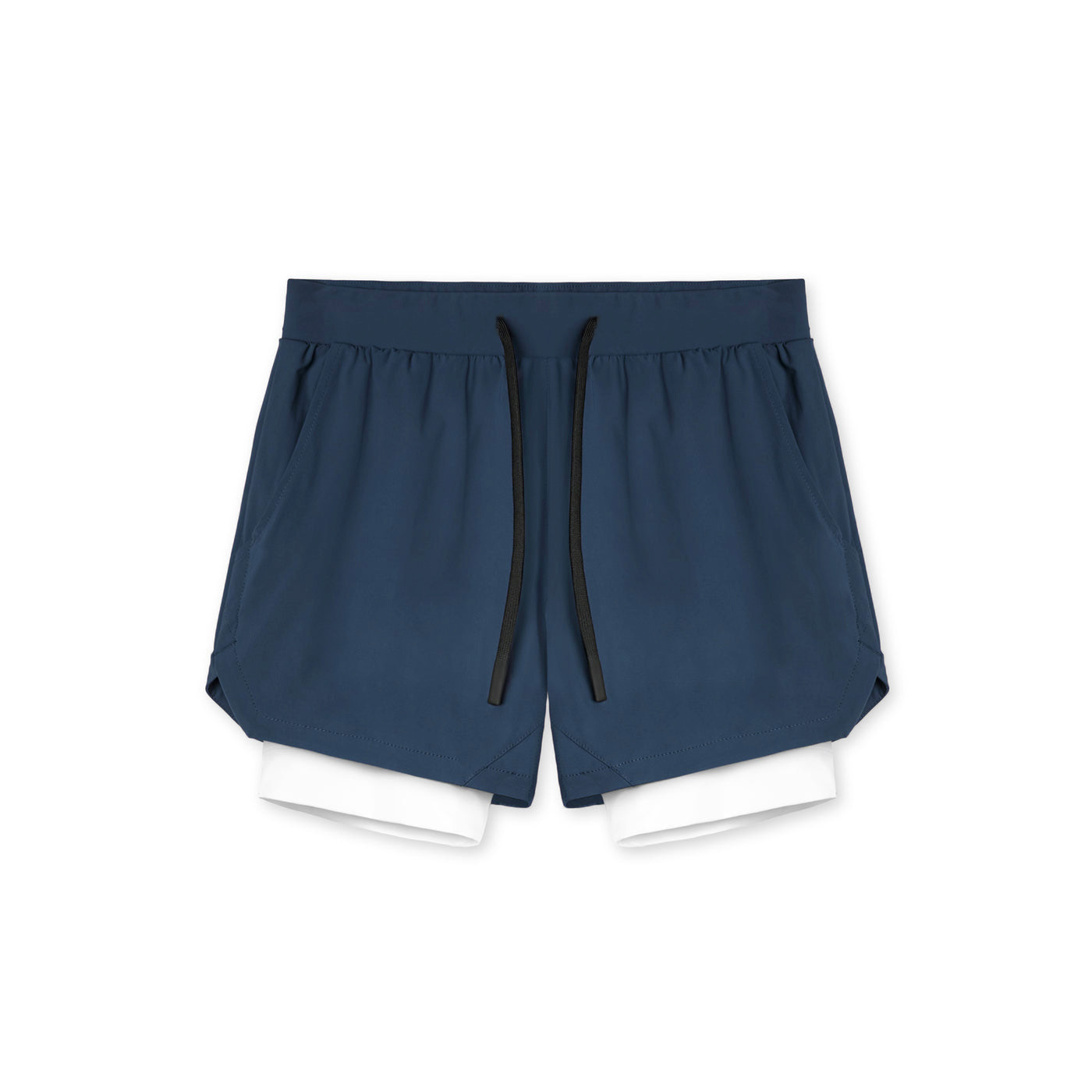 Picture of European size fitness sports shorts men's nylon running muscle training stretch quick-drying American double-layer basketball shorts summer