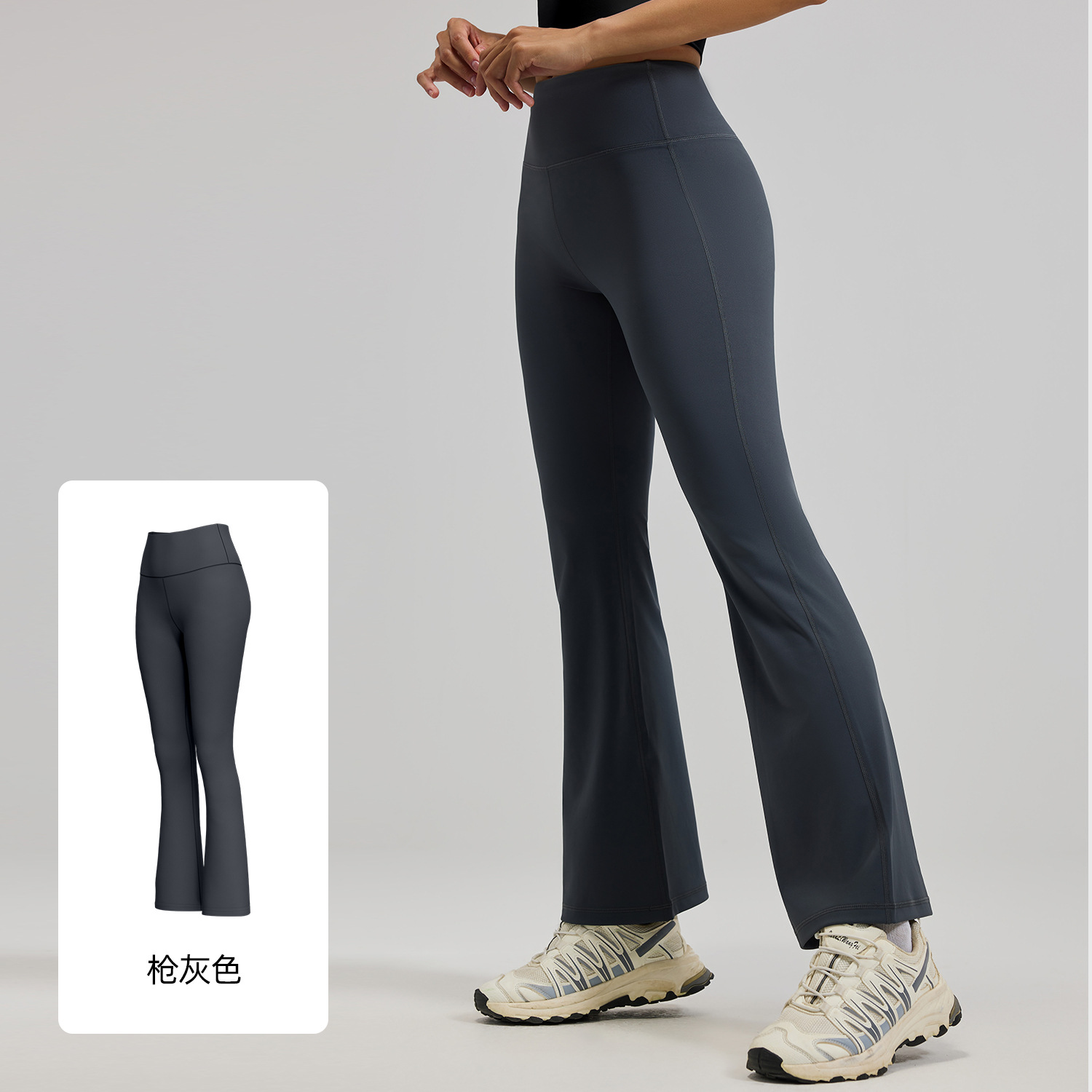 Picture of Juyitang Summer High Waist Hip Lifting Flared Pants Nude Yoga Pants Pilates Sports Fitness Pants