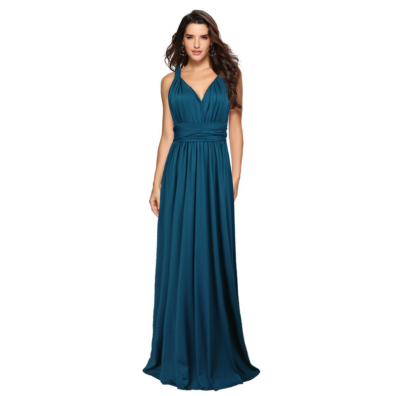 Picture of French Retro High-end Sense Small Multi-wear Strap Large Swing dress Backless Sexy Bridesmaid Dress for Women