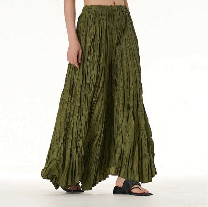 Picture of European and American Simple Wrinkled Skirt 2025 Summer New Fashion Brand Women's Fashion All-match Oversize Skirt