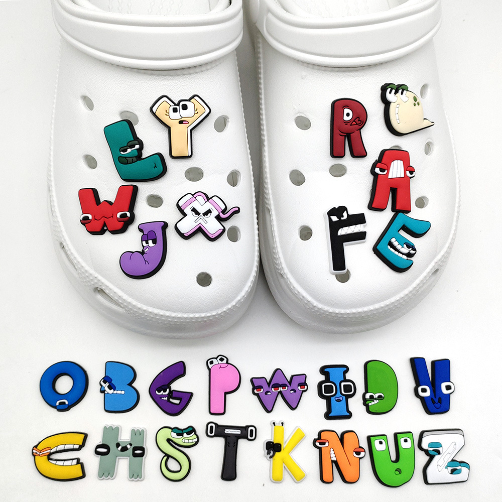 Picture of suit Letter Legend Series Shoes Flower Croc Hole Shoes Decorative Buckle Shoes Flower Shoe Buckle