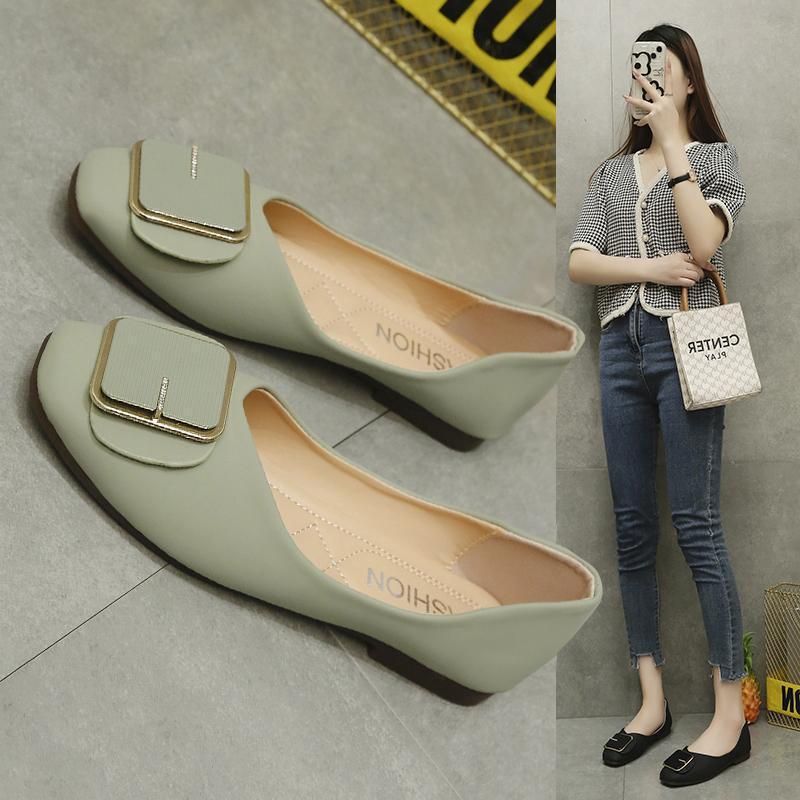 Casual Oxford-Soled Soft-Soled Beanie Shoes for Women 2025 Summer New Flats-Soled Fashionable Pregnant Women's Versatile Work Shoes