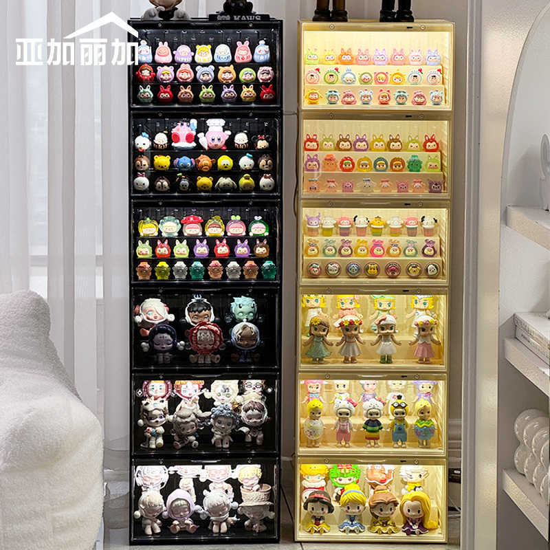 Blind Box Storage Display Stand Acrylic Transparent Dustproof Lego Hand Ornaments Display Cabinet Bubble Mart Display Box