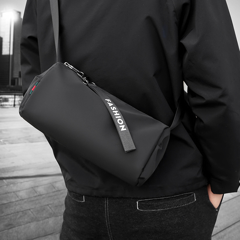 Single shoulder bag men's oblique men's backpack casual satchel large capacity ins oblique back canvas men's bag