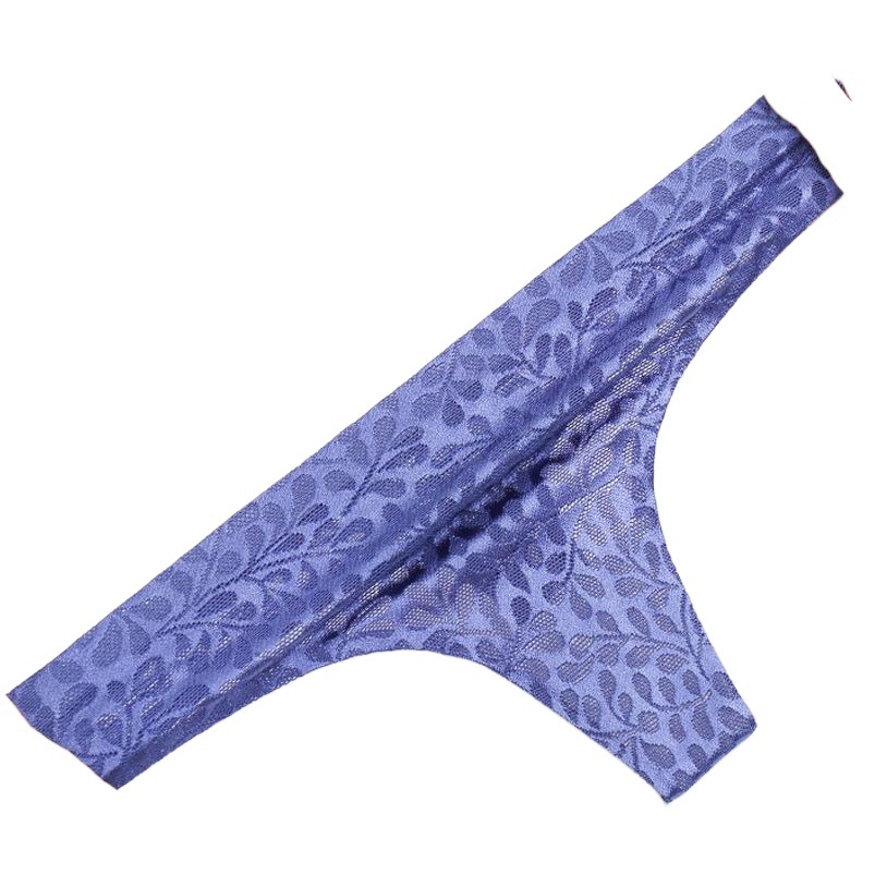 Sports Yoga Female Sexy Style Ice Silk Underwear Female Flower Seamless Underwear Cross-Border European and American Large Size T-Shaped T-Pants