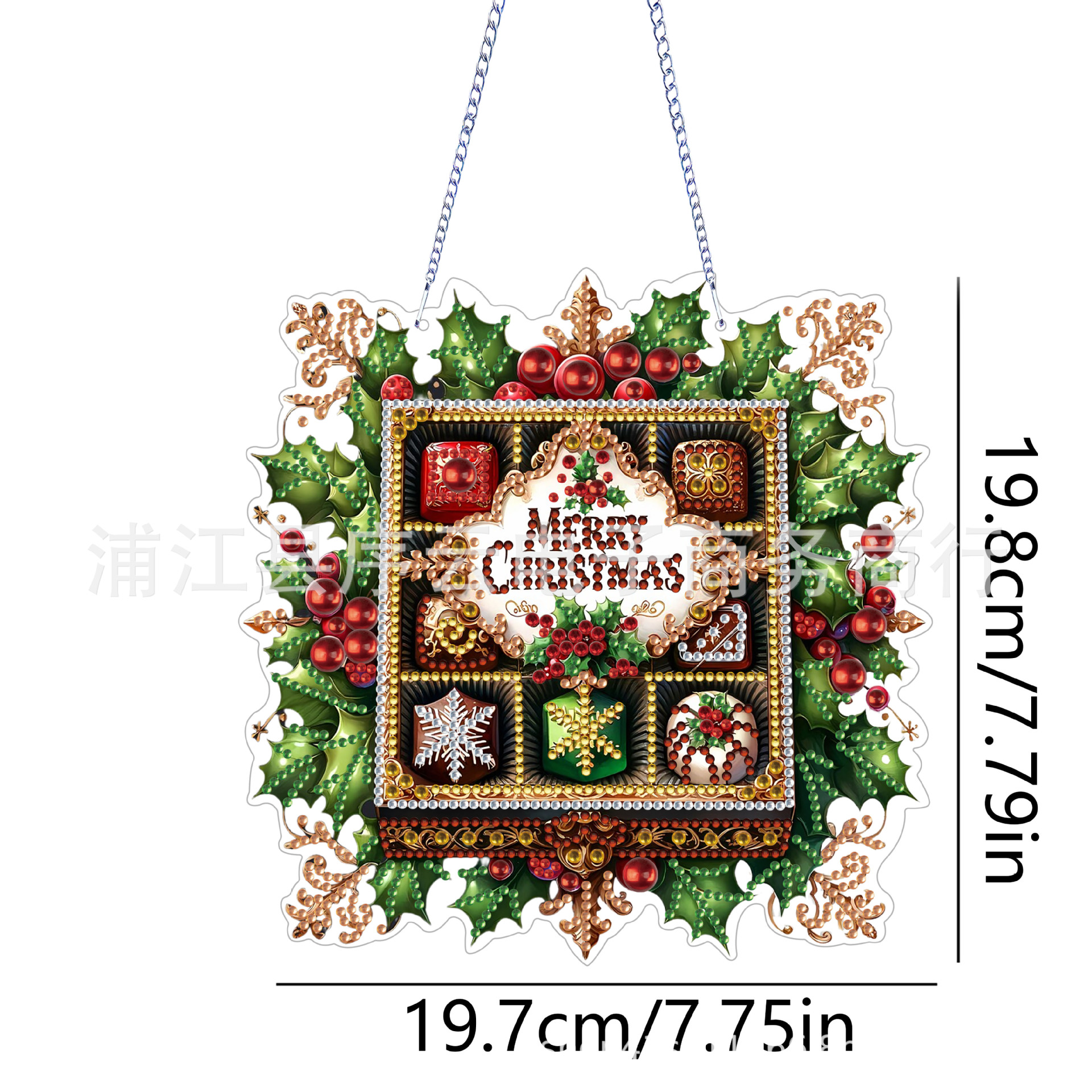 DIY diamond painting pendant Christmas door hanging window hanging jewelry TEMU cross-border hot Christmas