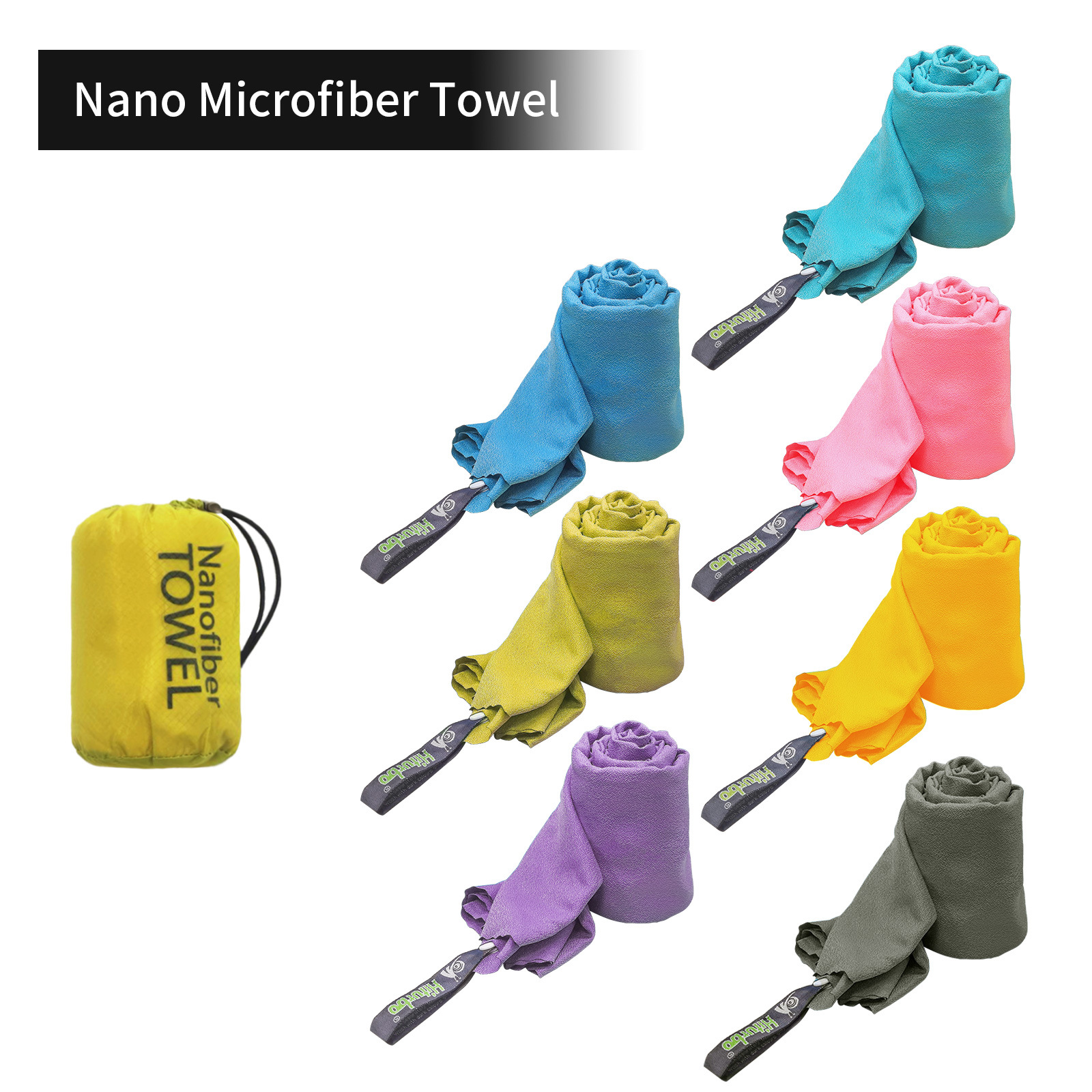 Hiturbo Super Fiber Pattern Towel Polyester Brocade Ultra-Light Water-Absorbent Portable Quick-Drying Towel Outdoor Same Style Jacquard Sports Towel