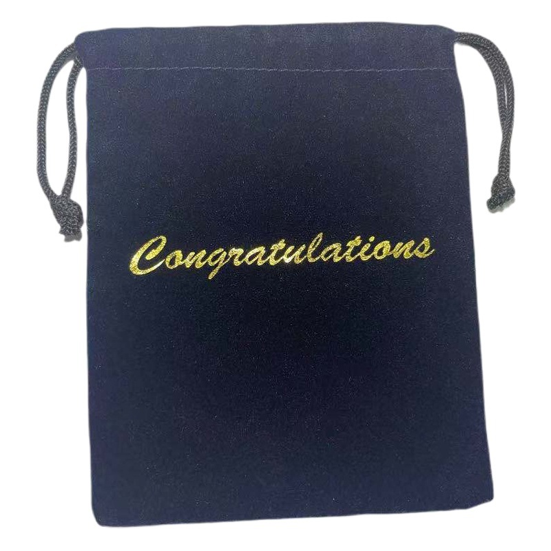 Tarot Card Velvet Bag Embroidered Jacquard Black Velvet Bag Deerskin Velvet Bag Oximeter Drawstring Bag Portable