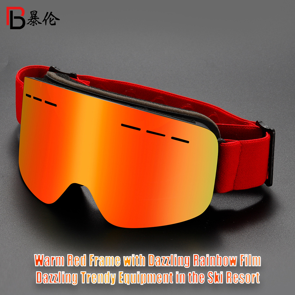 Picture of Cross-border double-layer polarized anti-fog cylindrical ski goggles suit outdoor mountaineering UV-proof windproof snow goggles 3051