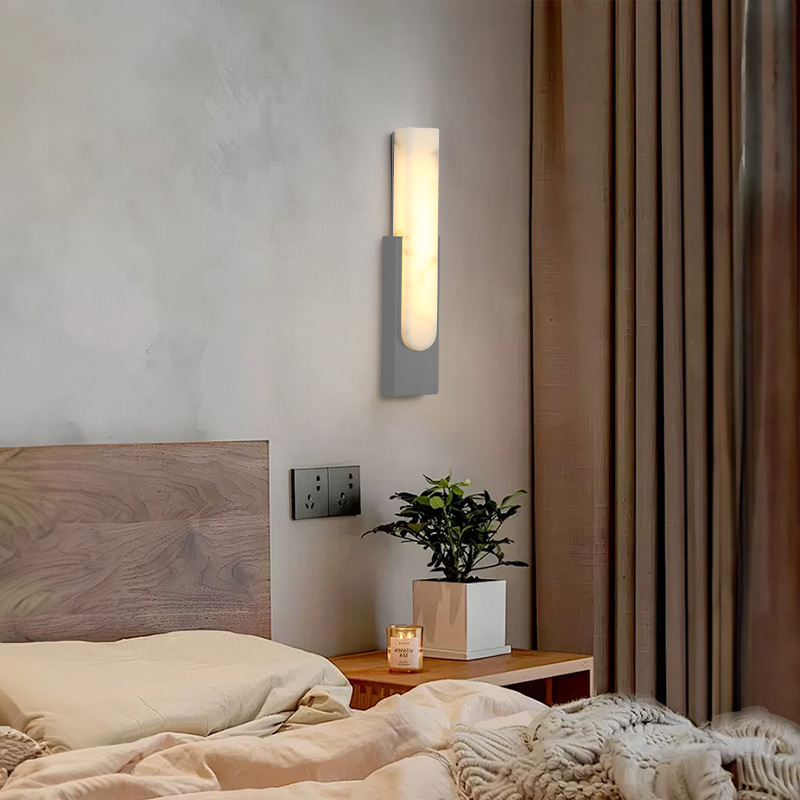 Cross-Border Nordic Marble Wall Lamp Living Room Bedroom Staircase Aisle Balcony Wall Wall Lamp Simple Light Luxury Bedside Lamp