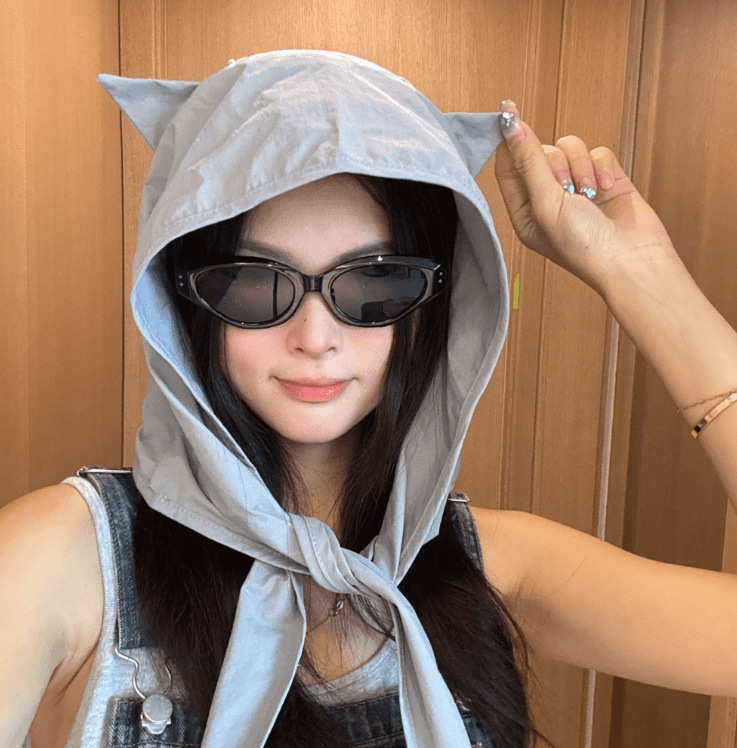 Picture of Hat Women's Summer and Autumn Sunscreen Sunshade Hat Thin Ear Protection Hat Headwear Hat Cartoon Deviruchi Strap Quick-drying Sun Hat