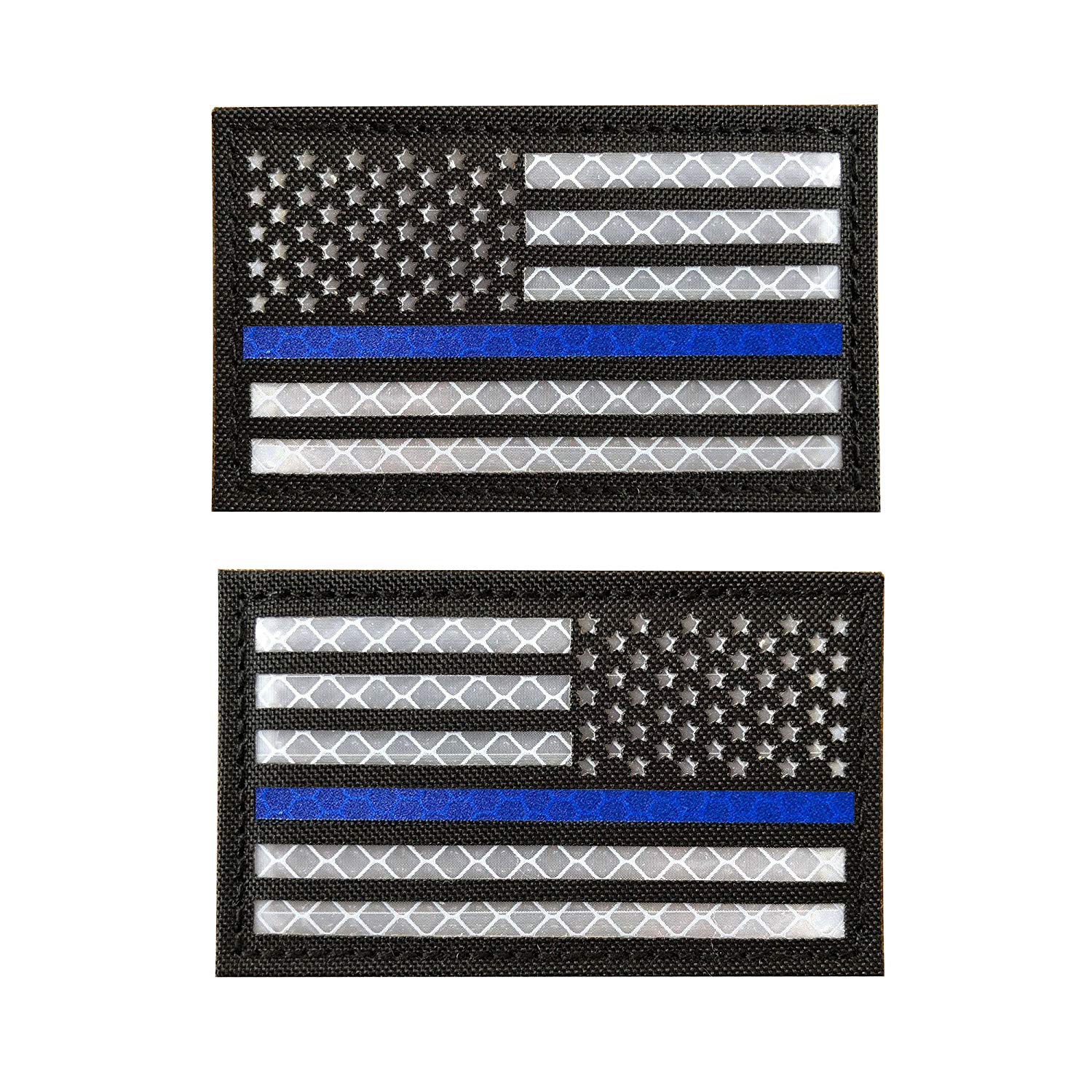 Picture of Haike Outdoor Spot Laser Cut American Ir Reflective Tactical Morale Badge Reflective Velcro Strip Flag